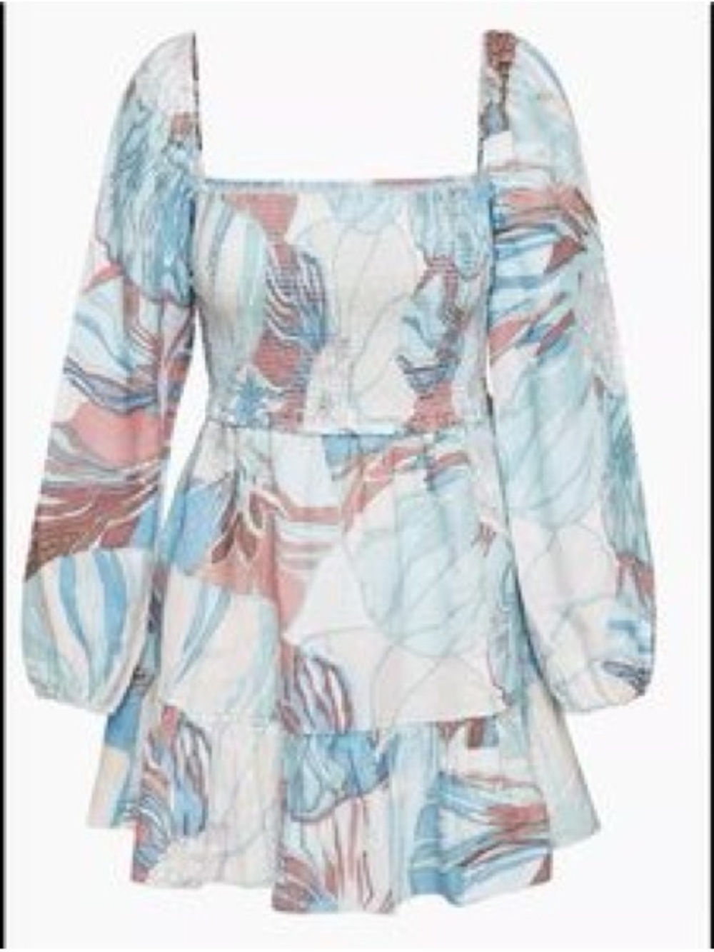Artizia Wilfred Blue, White & Brown Floral Mini Dress - Picture 1 of 4